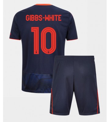 Nottingham Forest Morgan Gibbs-White #10 Tercera Equipación Niños 2025-26 Manga Corta (+ Pantalones cortos)